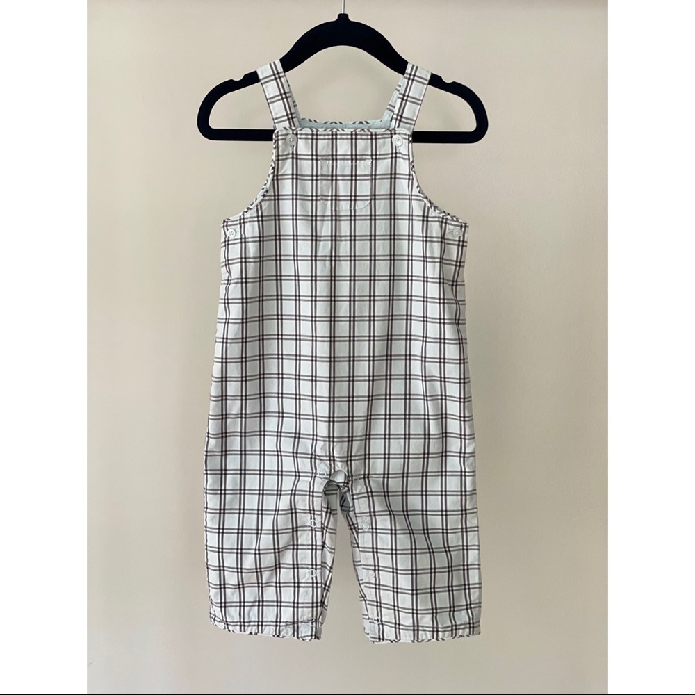 Janie and Jack Plaid Overalls